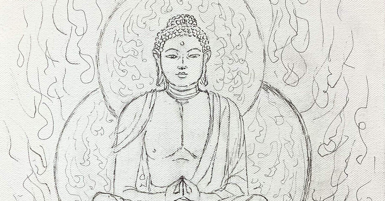 あこ 手描き仏像線画アート 仏と仏画|Toru Hasegawa
