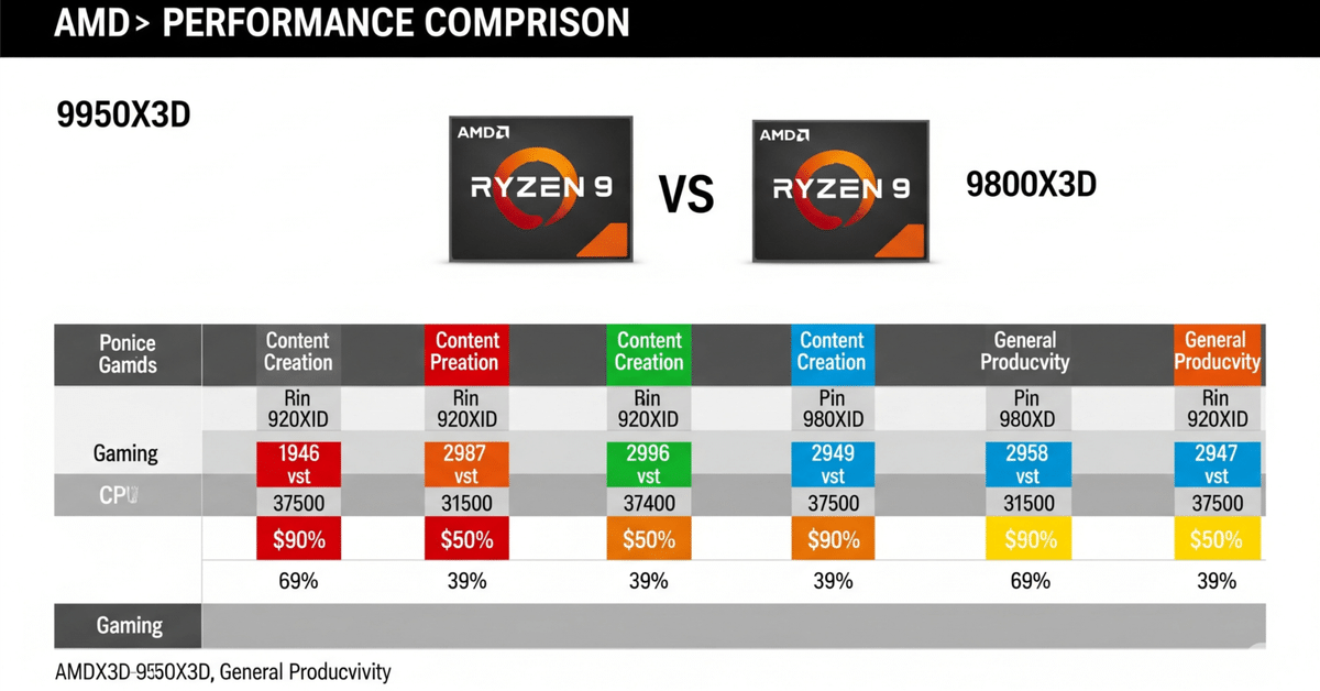 まさか！？9950X3Dと9800X3D、性能差はココだった【note版