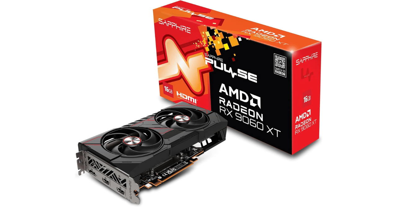 新品未開封 RX 9060 XT 16GB SAPHIRE SAPPHIRE PULSE RX 9060 XT 16GB OC 1440p対応 (ブラック)｜GetGadgetGot