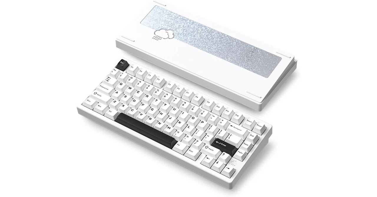 WOBKEY Rainy 75キーボード　限定色モデル Luna WOBKEY Rainy 75 3WAY接続 雨音打鍵 RGB ホットスワップ (Luna