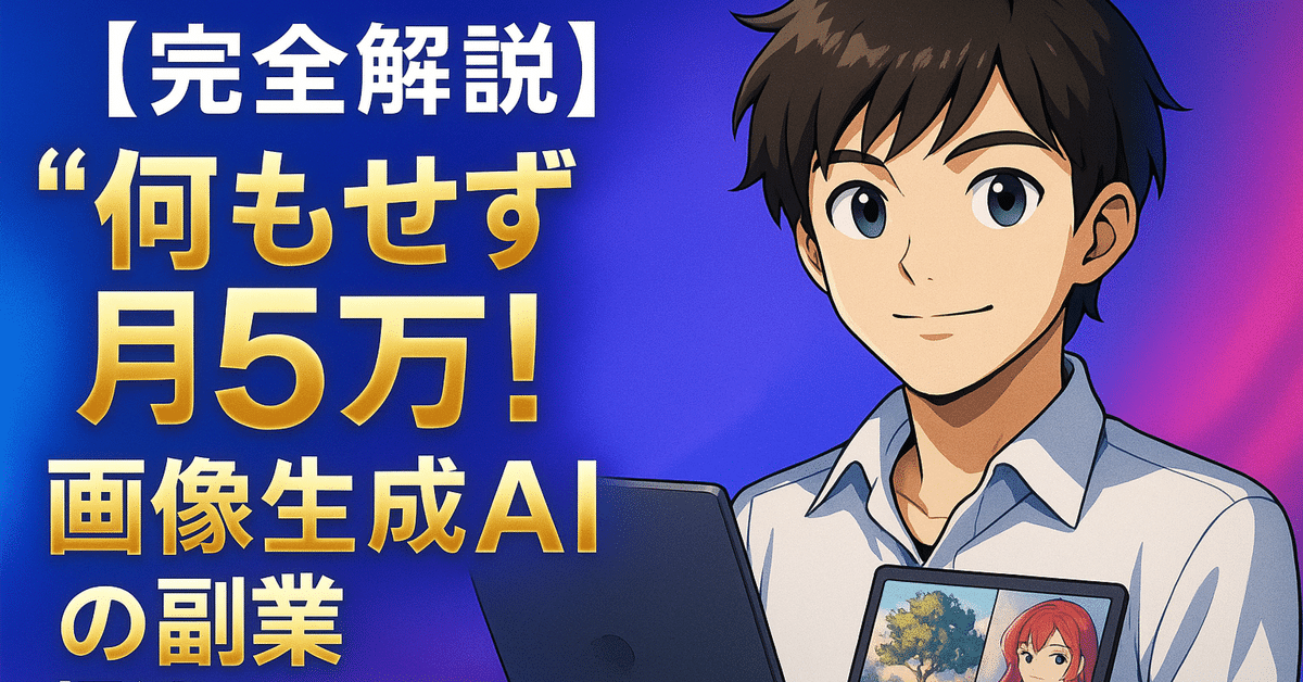 完全解説】“何もせず月5万”を実現！画像生成AIの副業爆速