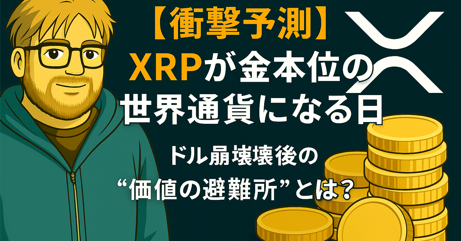 衝撃予測】XRPが金本位の世界通貨になる日──ドル崩壊後の“価値の避難所”とは？｜光本貴一｜XRP / Ripple