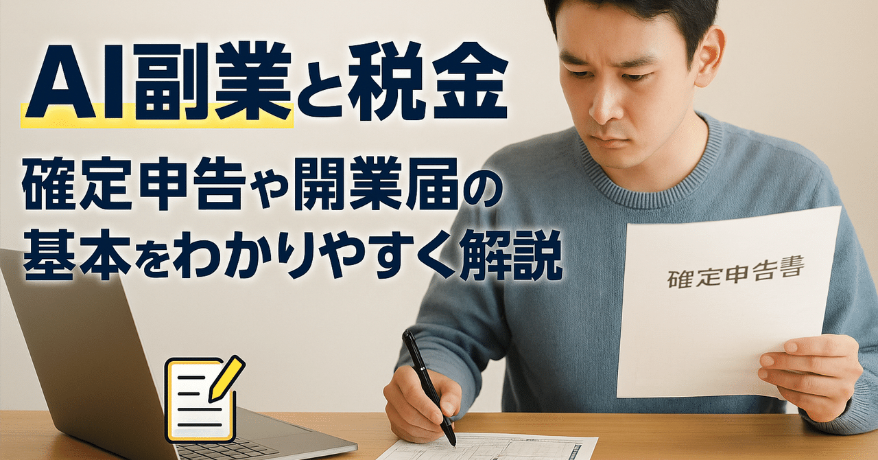 AI副業と税金｜確定申告や開業届の基本をわかりやすく解説
