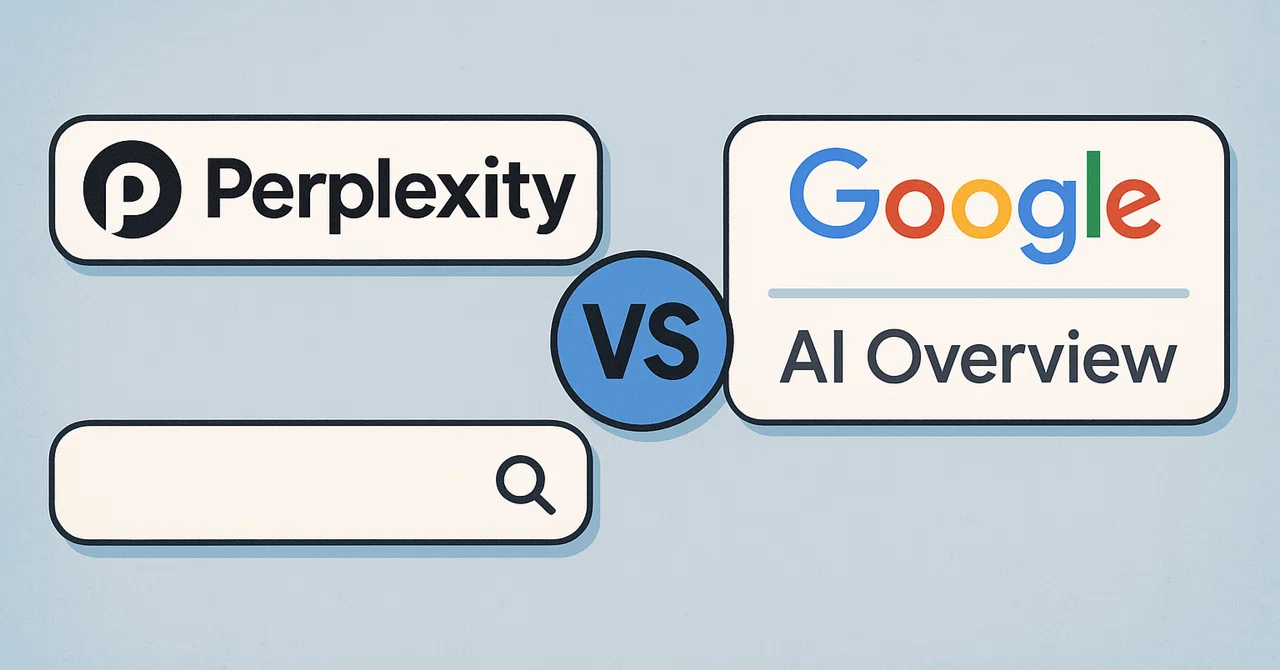 PerplexityとGoogle検索のAI Overview (AIによる概要)は何が違うか、AIに訊いた｜ひつじ先輩