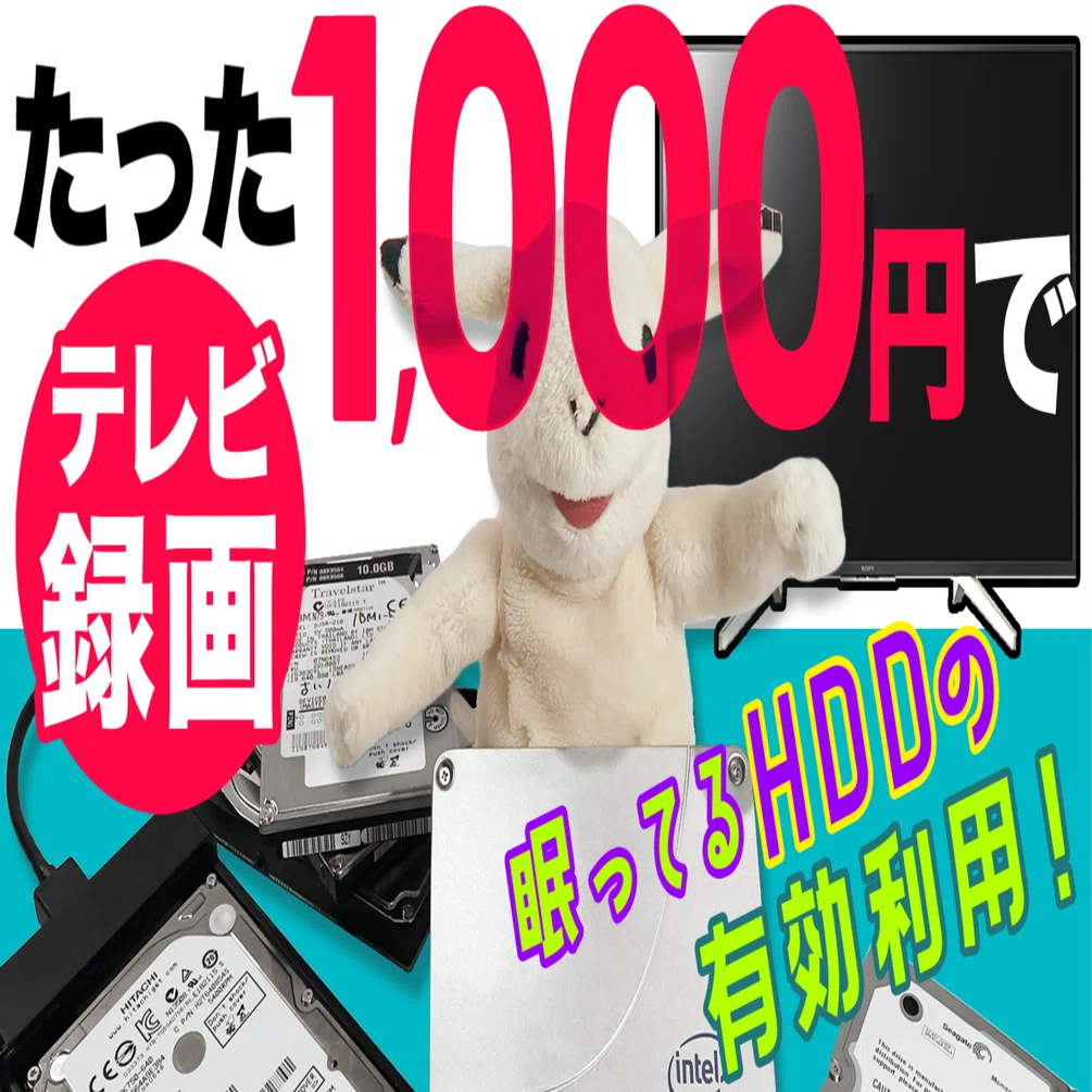 テレビ録画に使える？】古いHDD＆SSDを有効利用！テレビ録画に再利用