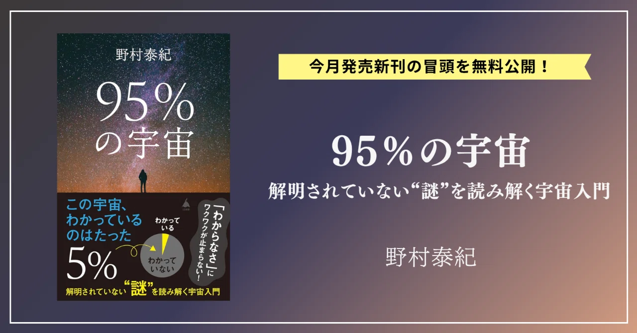 宇宙の謎」を気鋭の物理学者が解説する新刊、『95％の宇宙』発売！｜SB新書