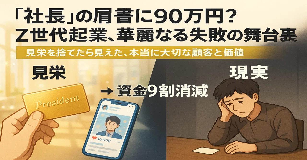 Z世代の失敗談】“映える起業”が招いた悲劇。売上ゼロで見栄に資金9割を