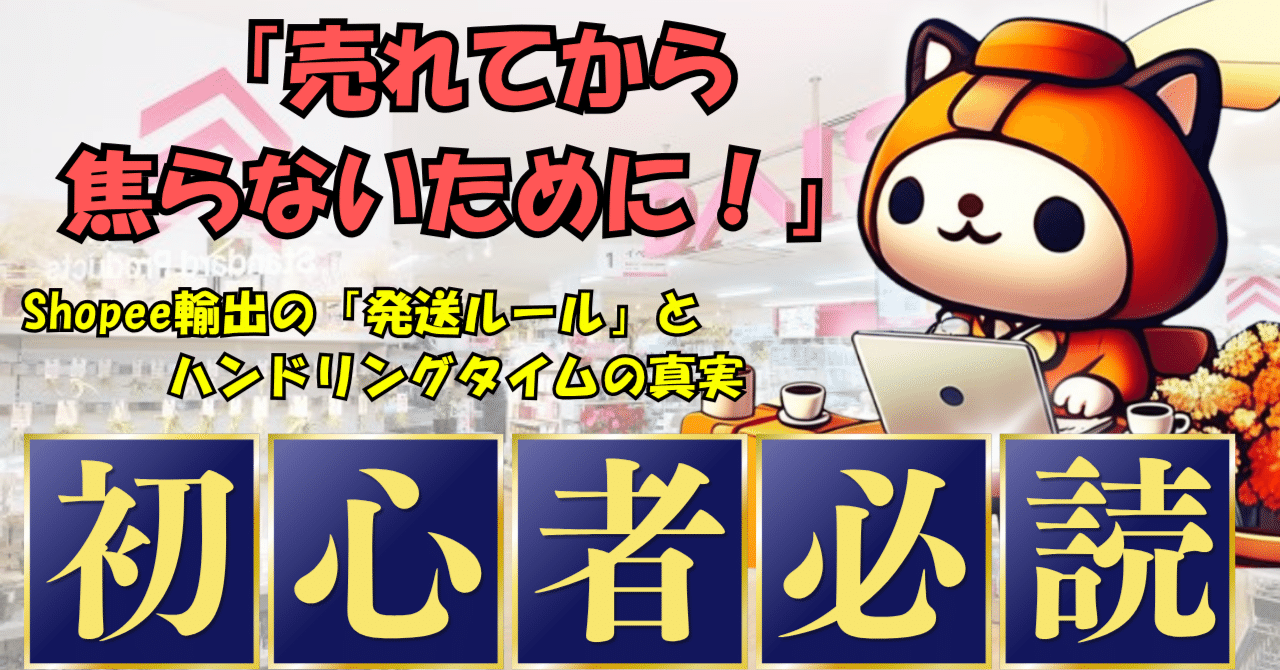 初心者必読】Shopee輸出の「発送ルール」とハンドリングタイムの真実