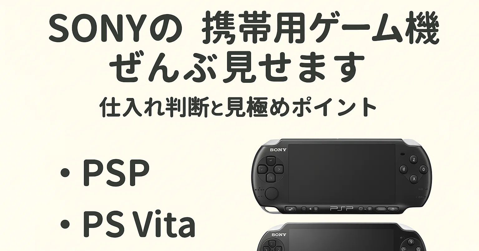 3/4【一覧まとめ】SONYの携帯用ゲーム機ぜんぶ見せます｜仕入れ判断と 