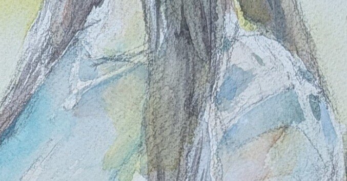 水彩 割り付け エスキース見直し｜東裕子(HigashiYuko)の