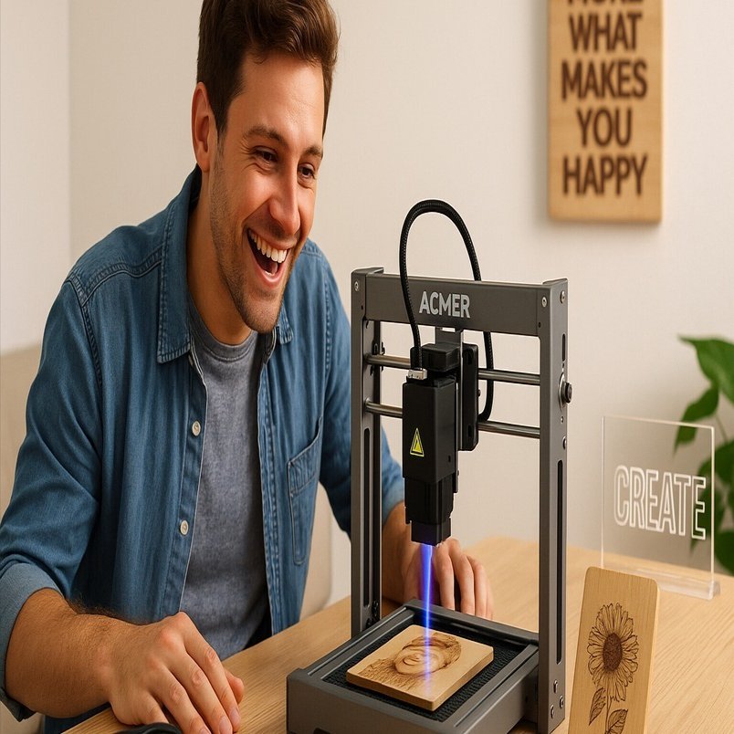 DIY愛好家必見！魔法のミニレーザー彫刻機で創造性を解き放つ ACMER S1