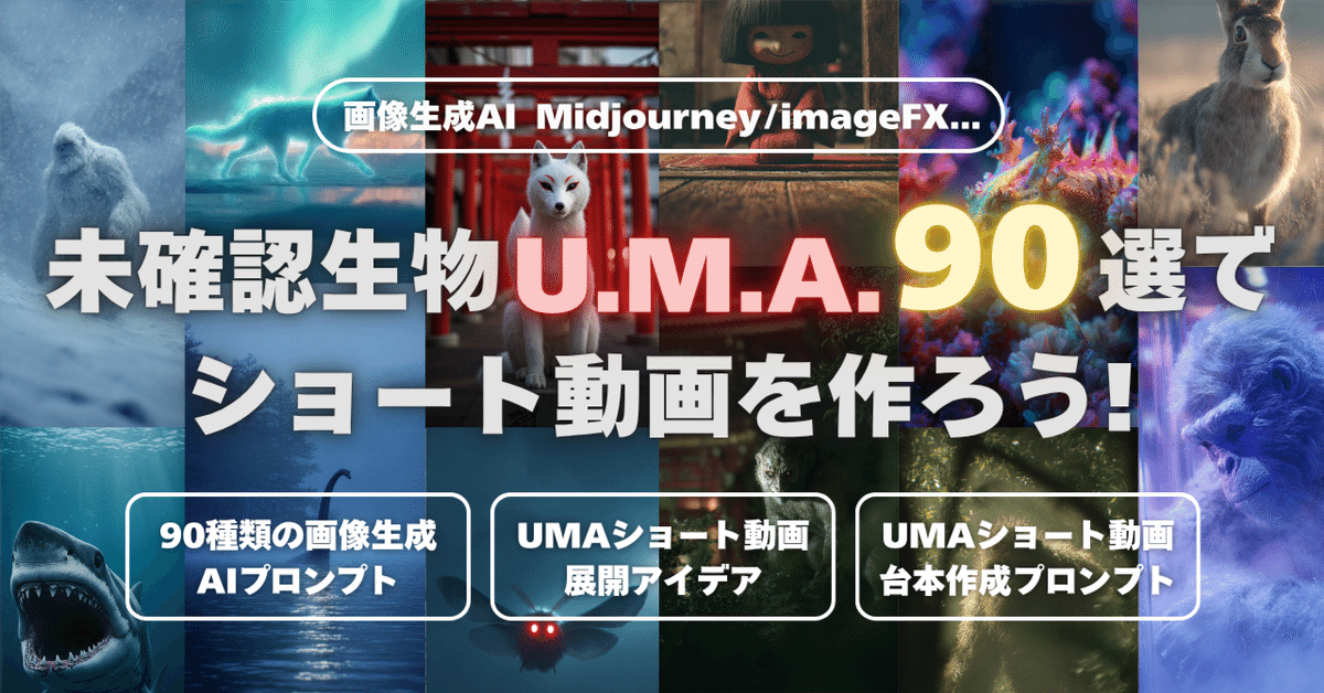 画像生成AI - Midjourney/imageFX】未確認生物U.M.A.90選で