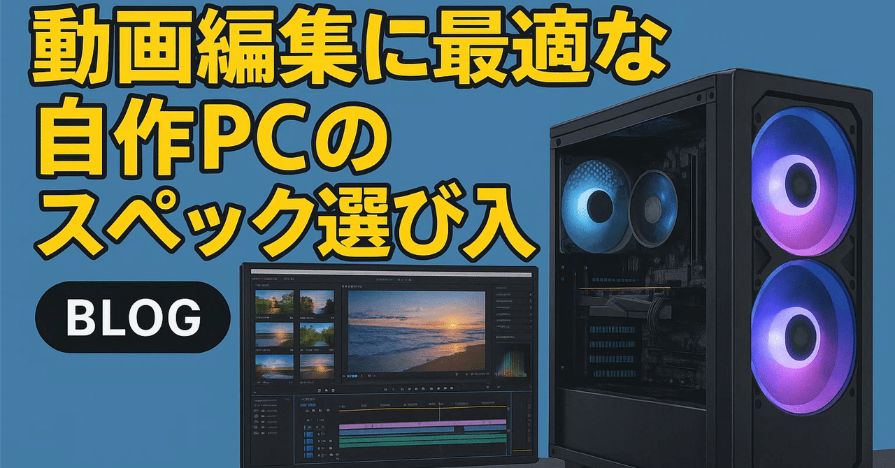 動画編集に最適な自作PCのスペック選び入門｜PCラボCOZY PC作成代行