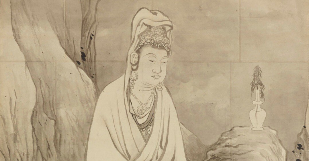 観音猿鶴図──日本の国宝になった中国の仏画｜ごんべnote