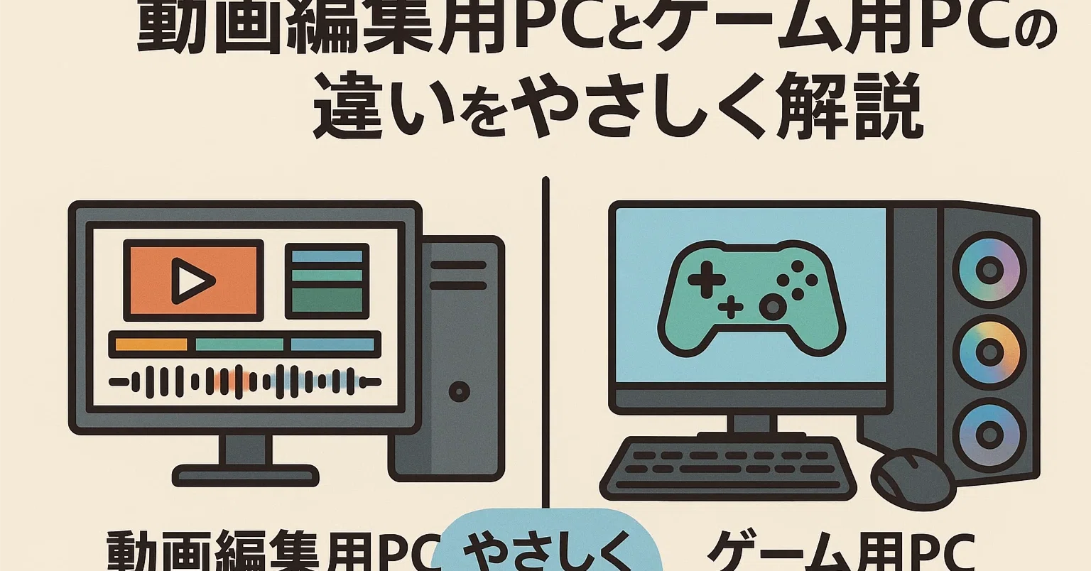 動画編集用PCとゲーム用PCの違いをやさしく解説｜PCラボCOZY PC作成代行