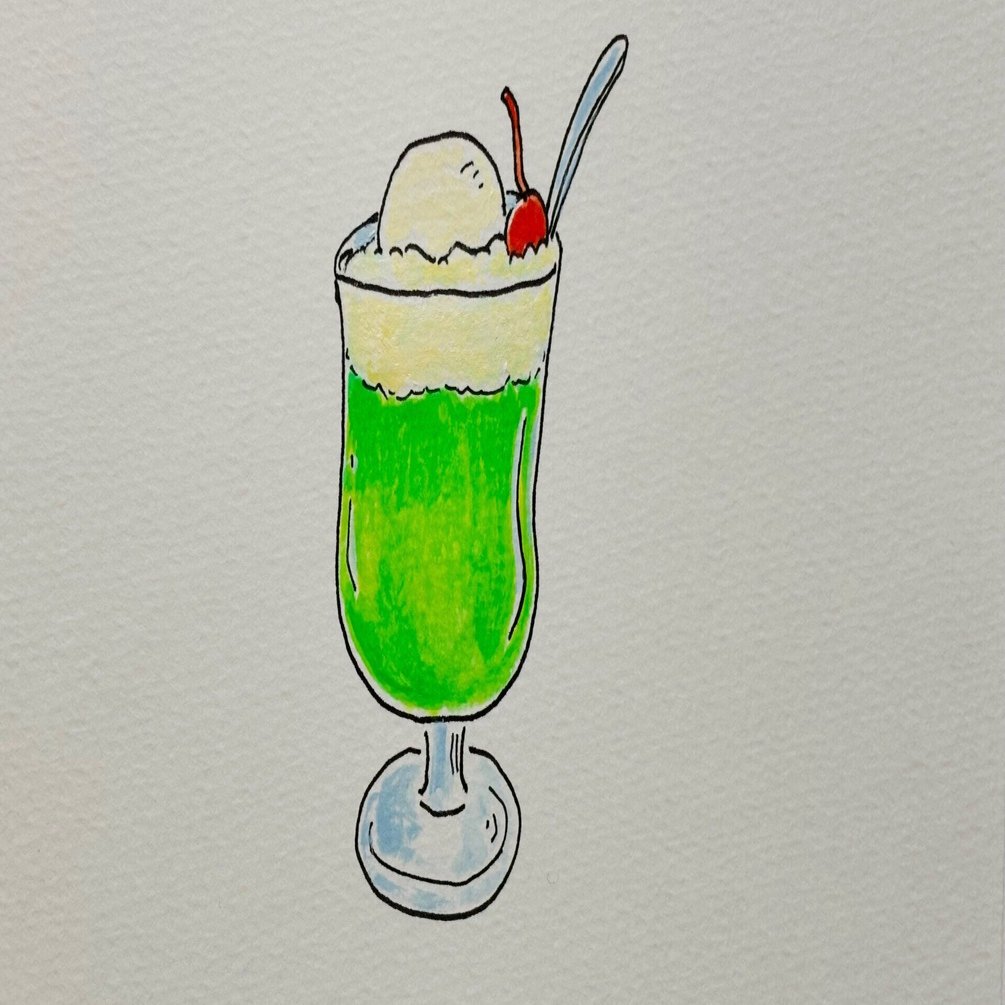 クリームソーダは緑色｜sekine