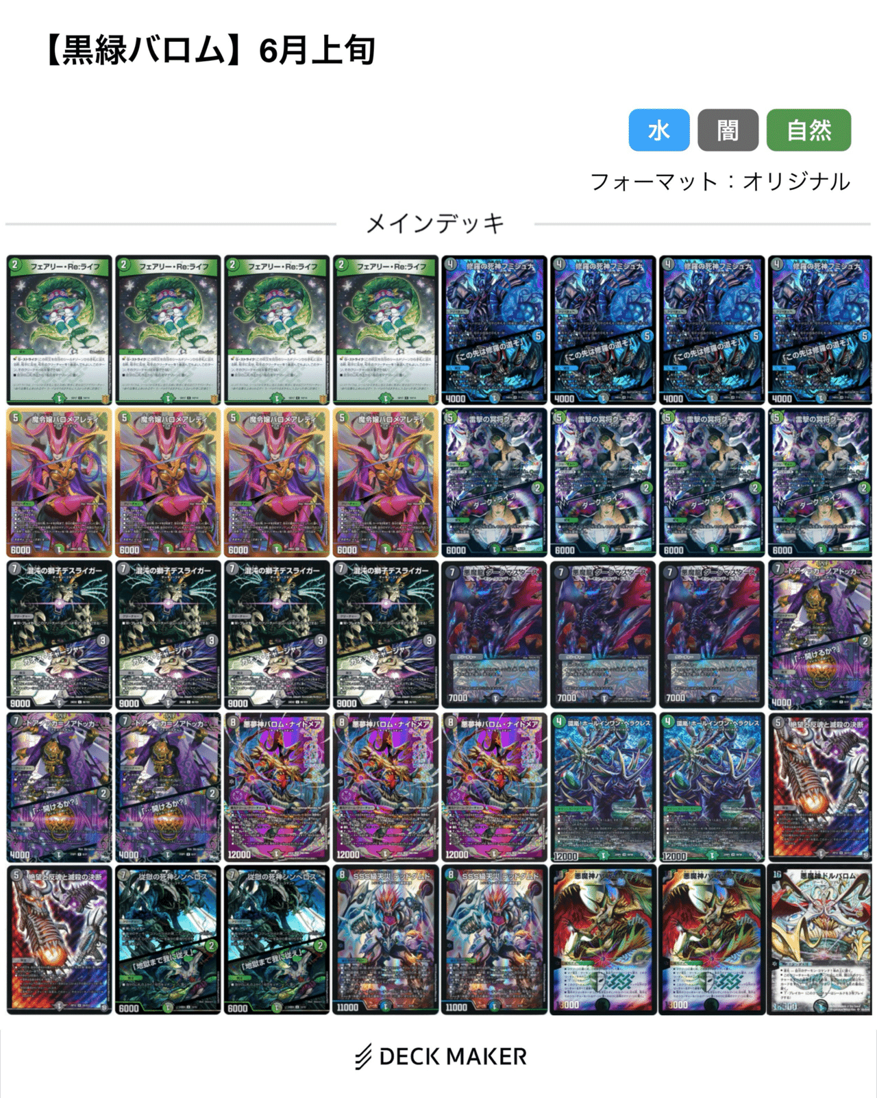 黒緑バロム 備忘録】黒緑バロムについて【オリジナル環境】｜ロニア