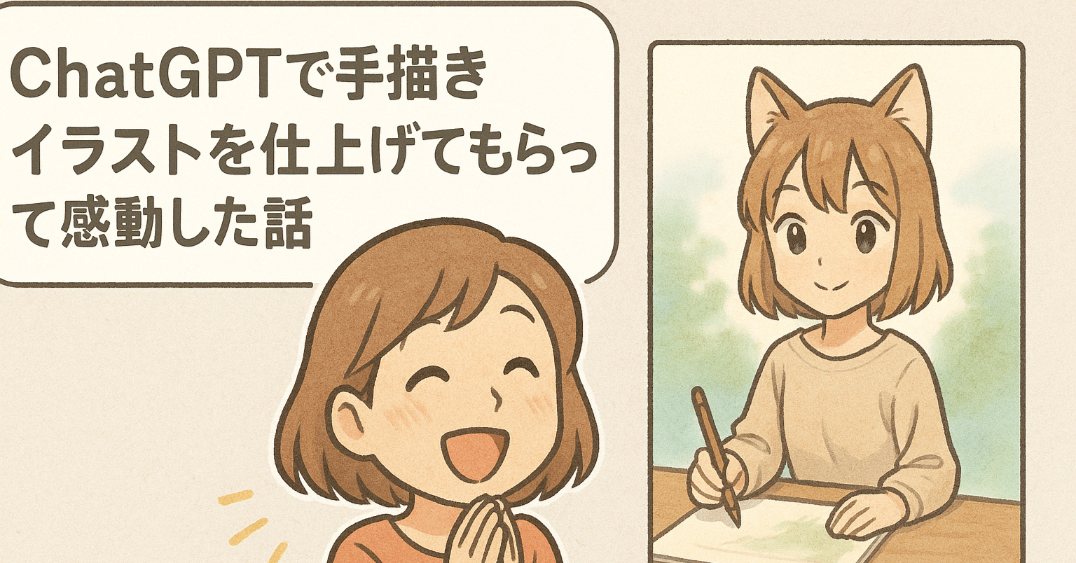 ChatGPTで手描きイラストを仕上げてもらって感動した話｜たこすけ