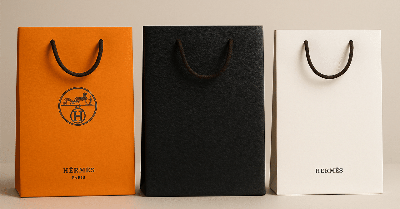 エルメスの紙袋の秘密。オレンジの先に、黒と白がいた