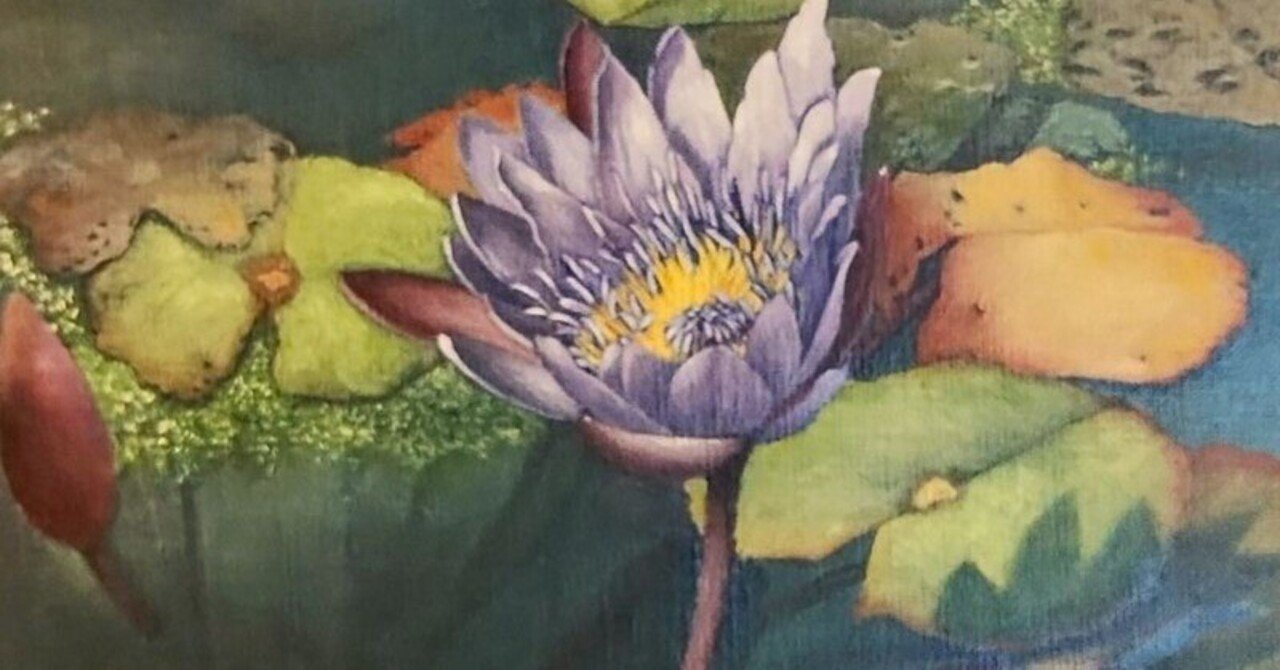 绘画「池に咲く蓮の花」アクリル絵/新品額縁 海辺に咲く花】アクリル画 F3 風景画 絵画 - メルカリ