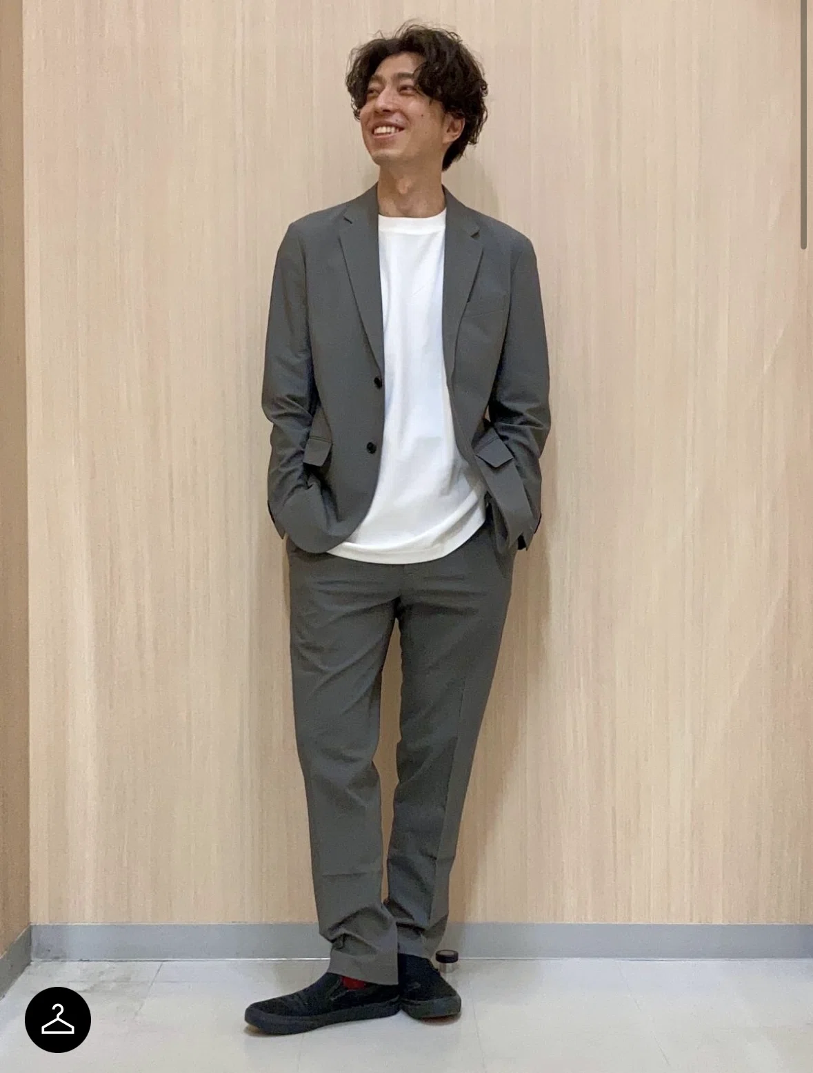 廃盤カラー UNIQLO 感動ジャケット 感動パンツ セットアップ グレー M 