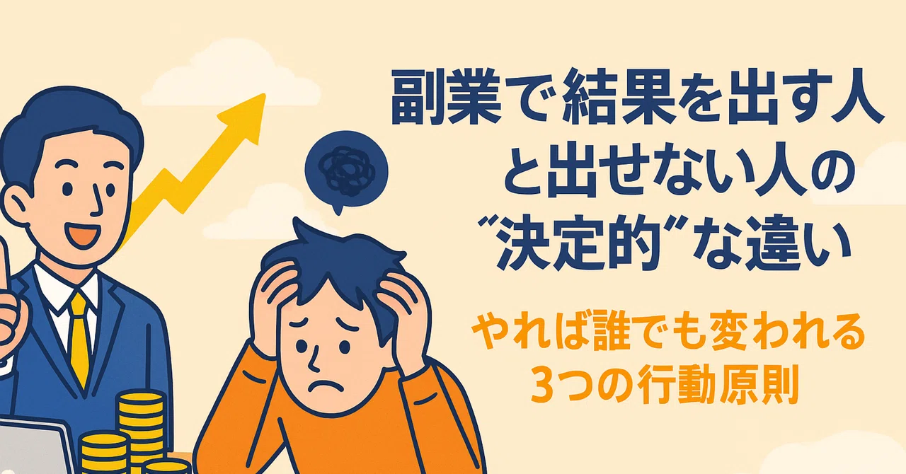 副業で結果を出す人と出せない人の