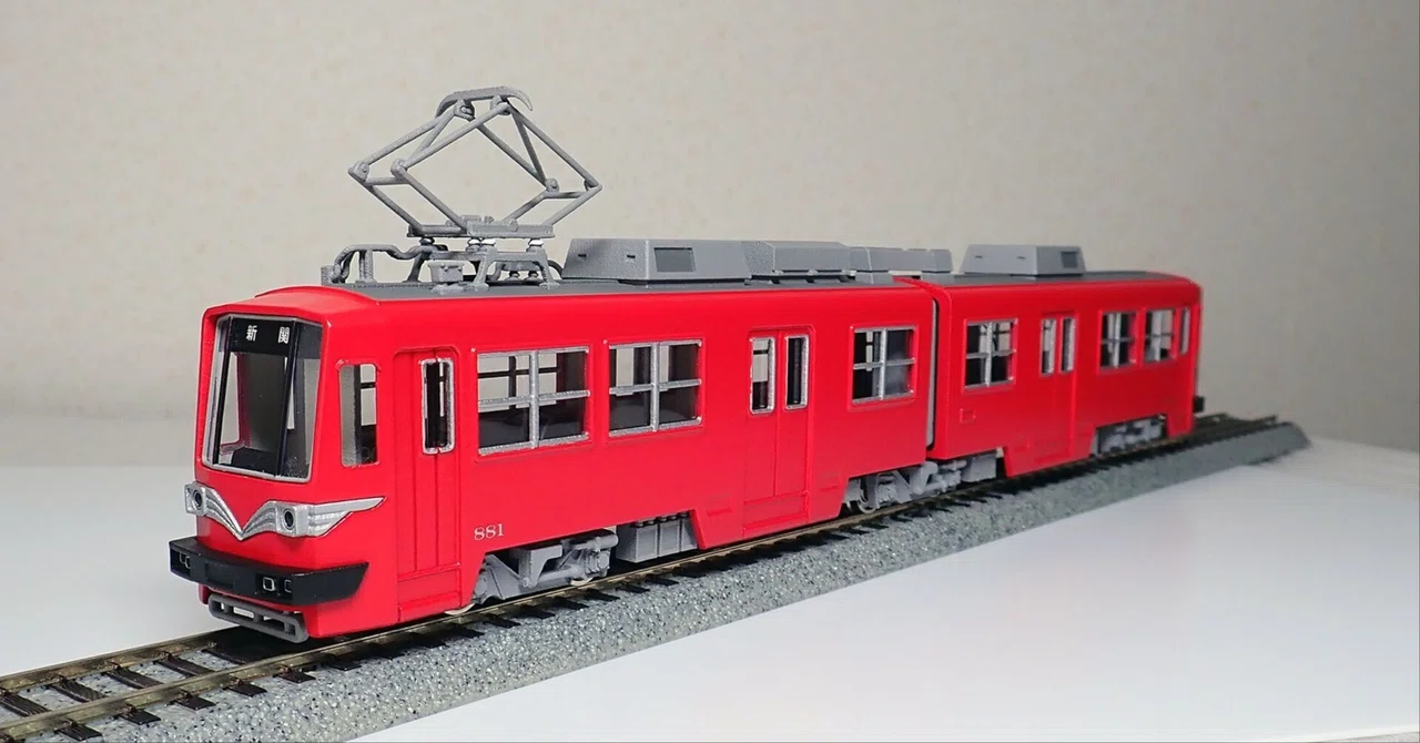 ナイロン3D出力 1/64 名鉄モ880｜橋本孫蔵定純
