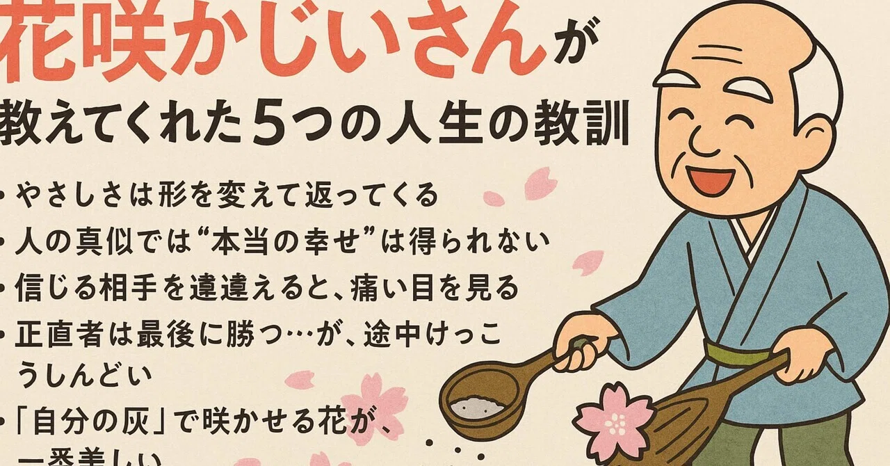 🌸花咲かじいさんが教えてくれた“やさしさは巡る”という真理｜昔話の深 