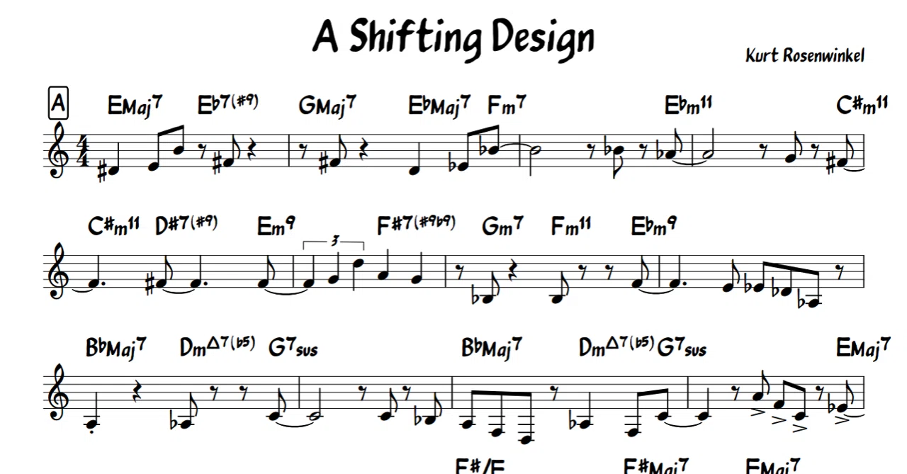 A Shifting Design / Kurt Rosenwinkel の分析 1｜Koki.K
