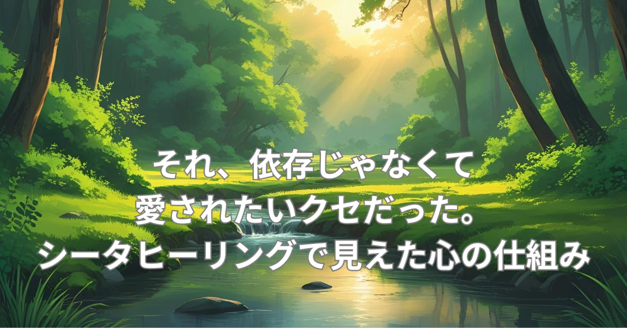 That wasn't dependency, it was a 'habit of wanting to be loved.' The ...