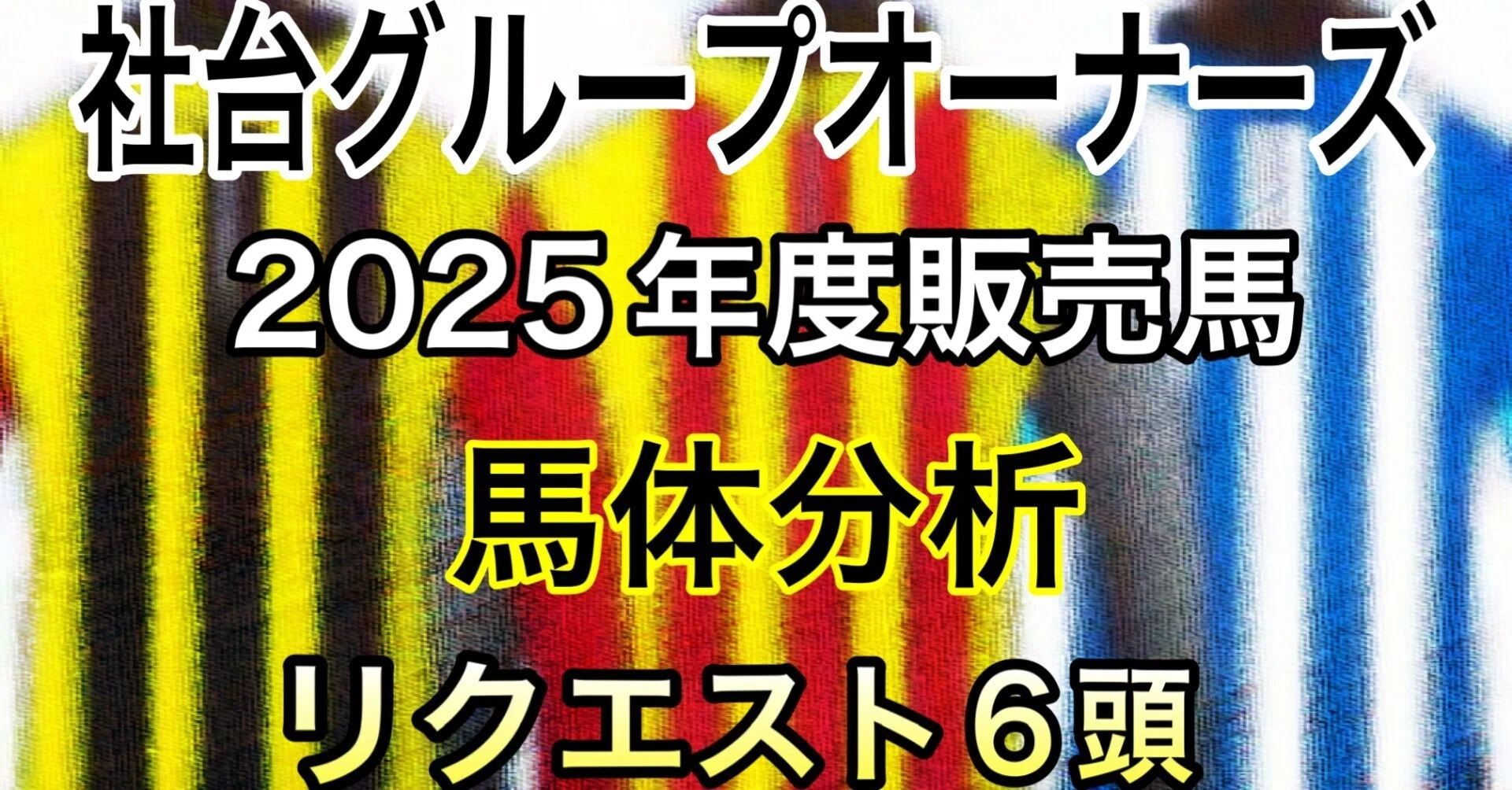 社台グループオーナーズ 2025年度販売馬 リクエスト6頭 33.34.38.58