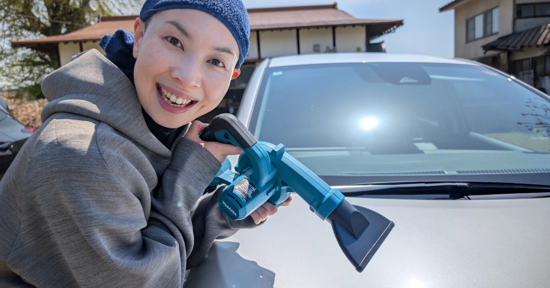 洗車アイテム】Kotesotoノズルで 拭きあげにタオル要らず！このブロワ