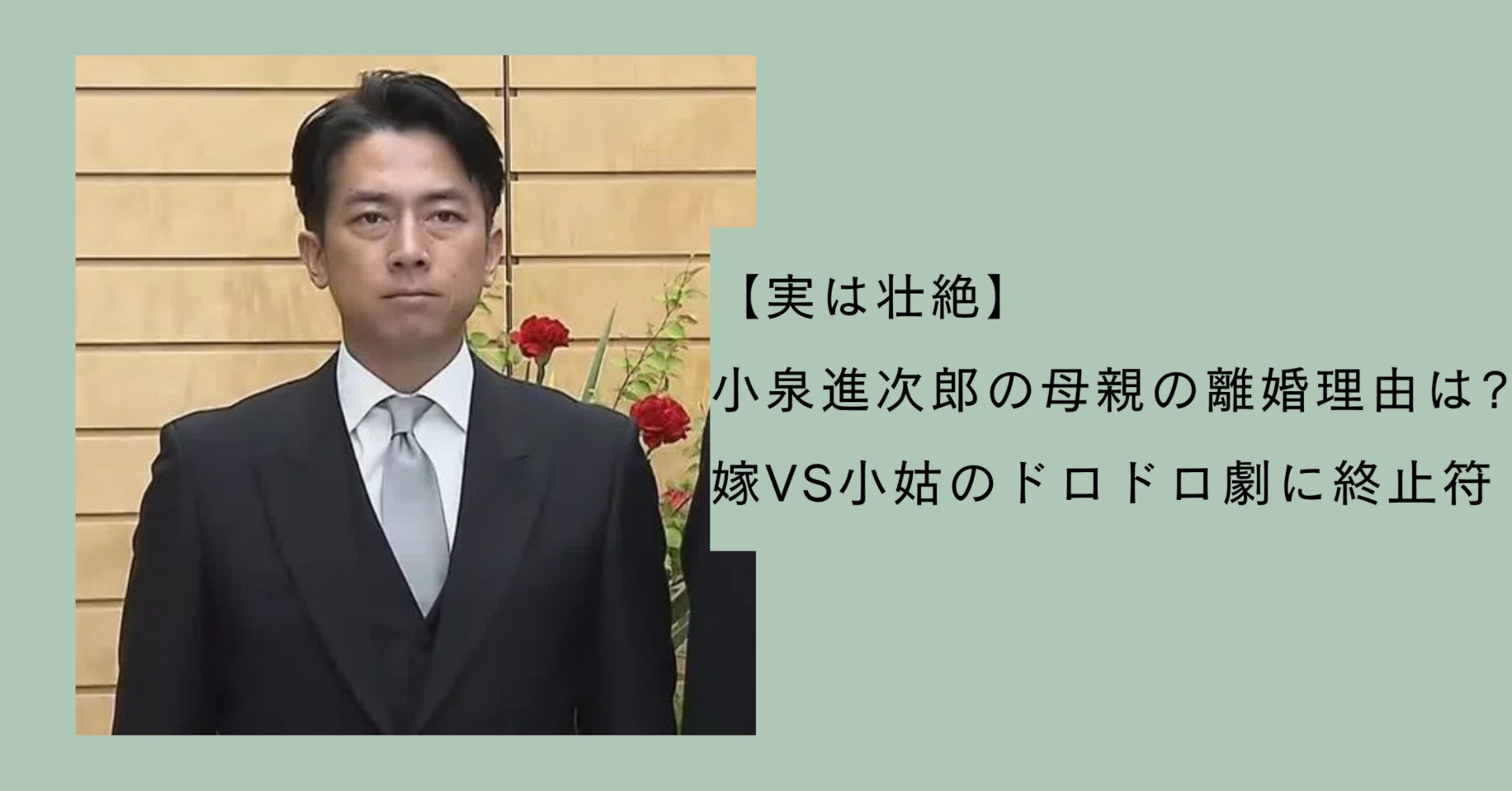 小泉 純一郎 離婚 理由