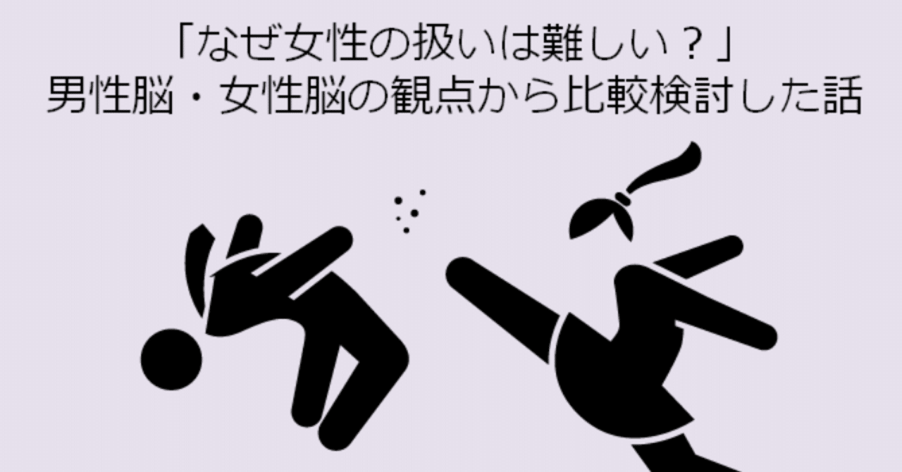なぜ女性の扱いは難しい 男性脳 女性脳の観点から比較検討した話 なみこ 整理収納 コンサルティング Note