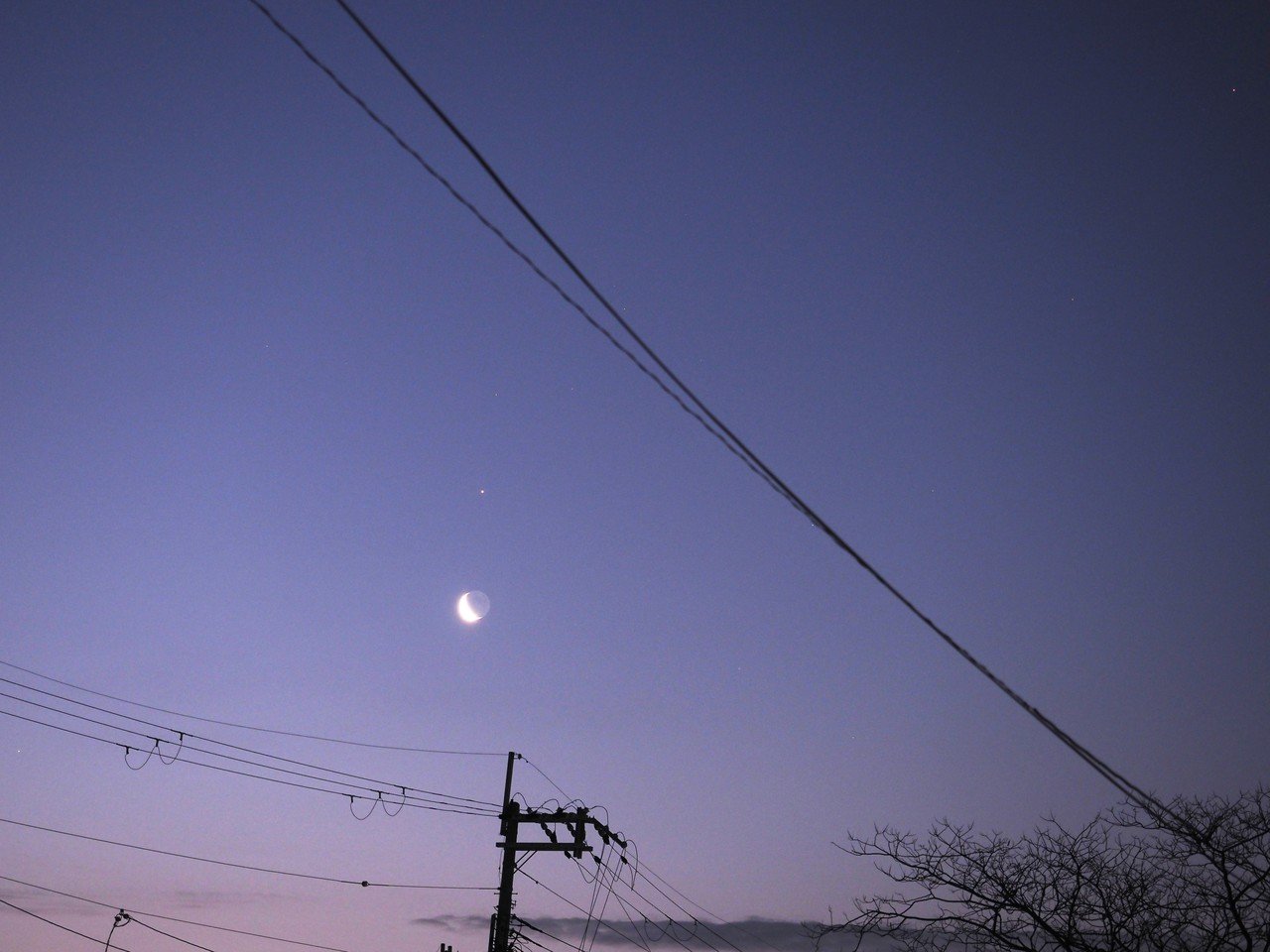 月と木星が接近した美しい朝 2 フレネル Note