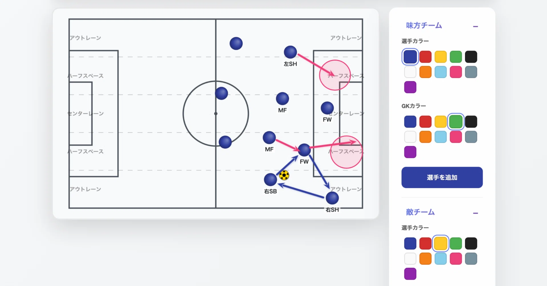 サッカー 戦術ボード スポーツ戦術ボード｜マグネット＆マーカー付き サッカー戦術ボード