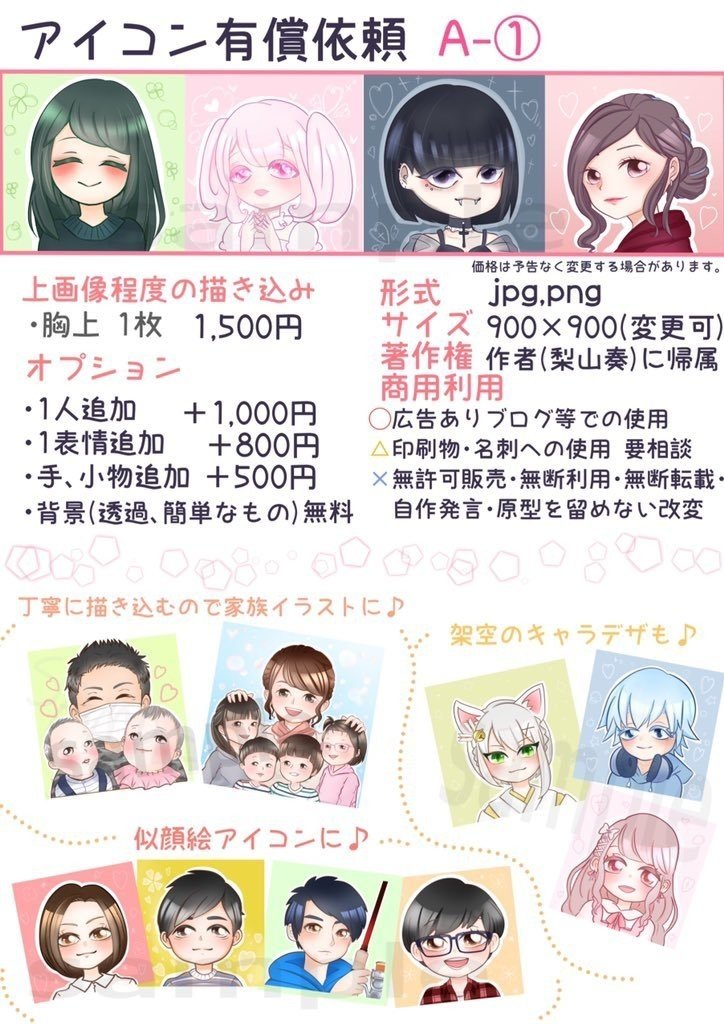 料金表あり イラスト制作のご依頼方法 梨山奏 Note