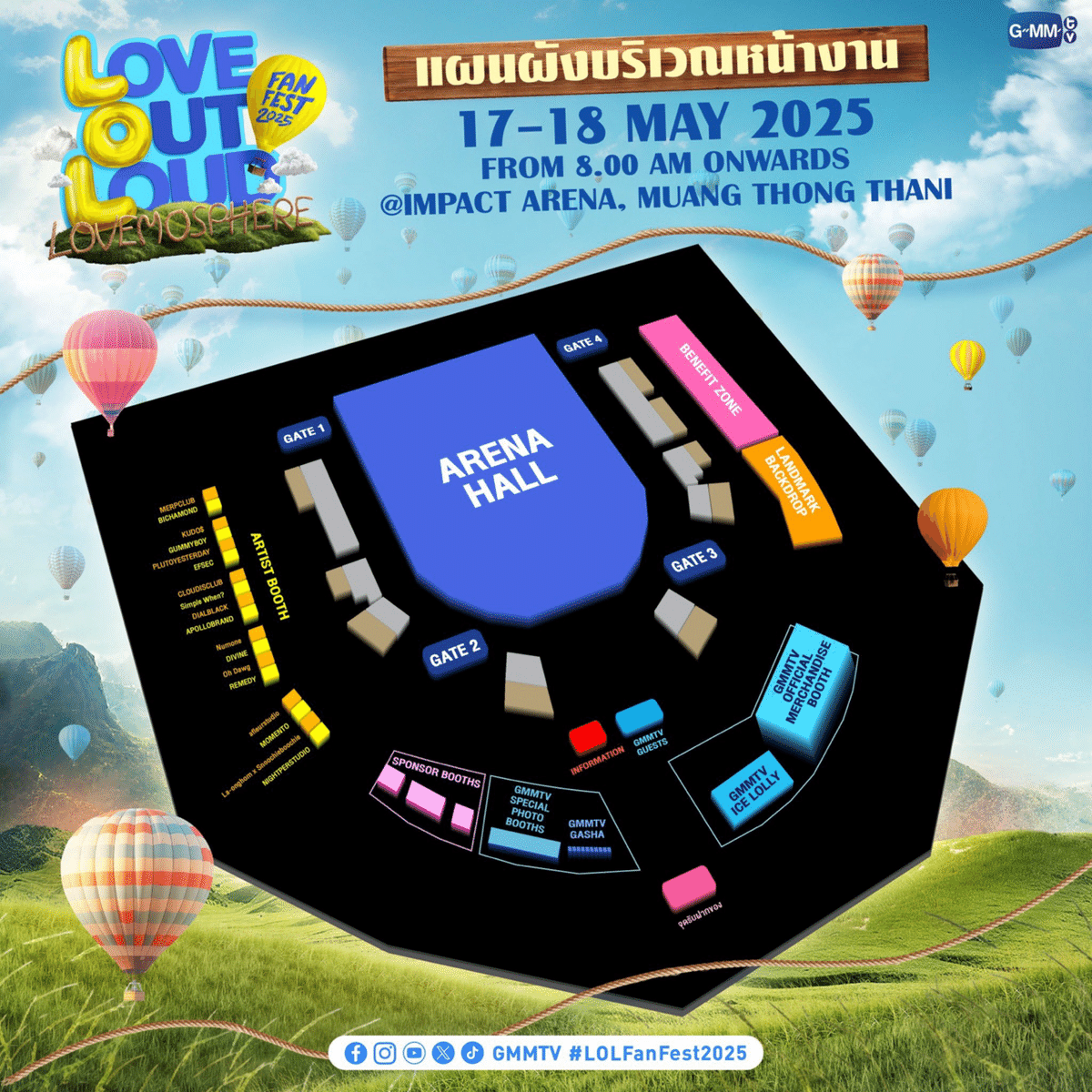 ※最終値下※GMMTV LOL FAN FEST2025 直筆サイン入ポスター LOVE OUT LOUD FAN FEST 2024 : THE LOVE PIRATES - タイBL