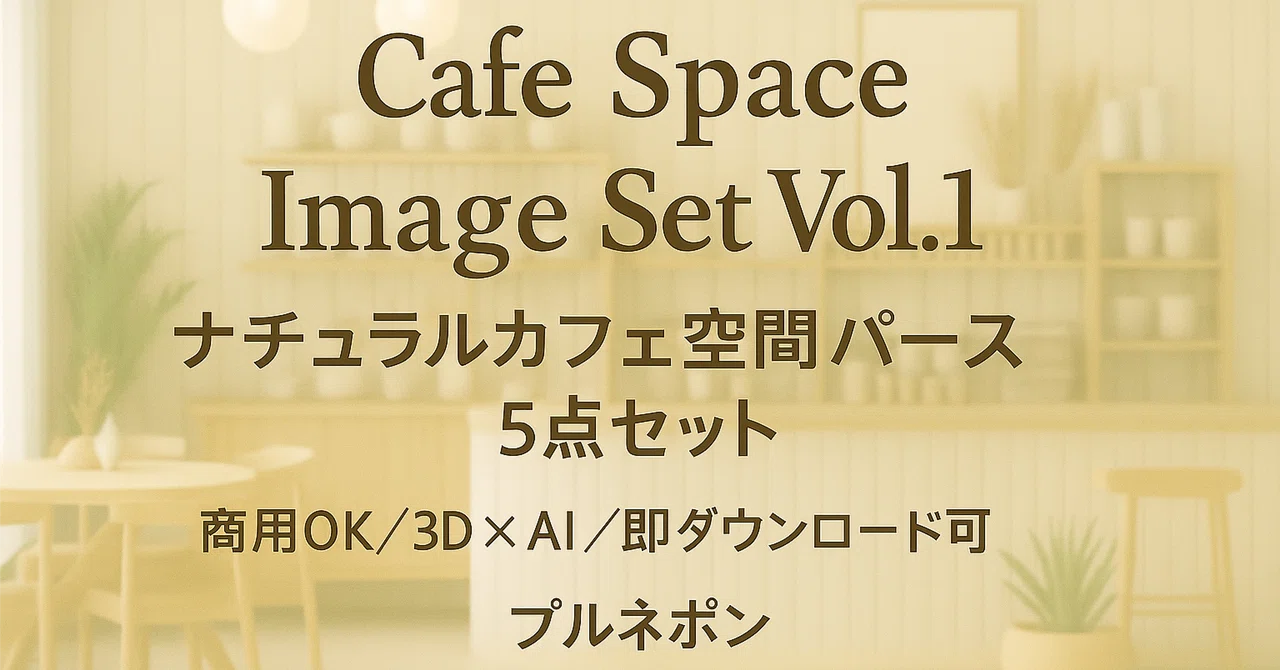 [Commercial OK] 5-piece set of cafe-style perspective materials that ...