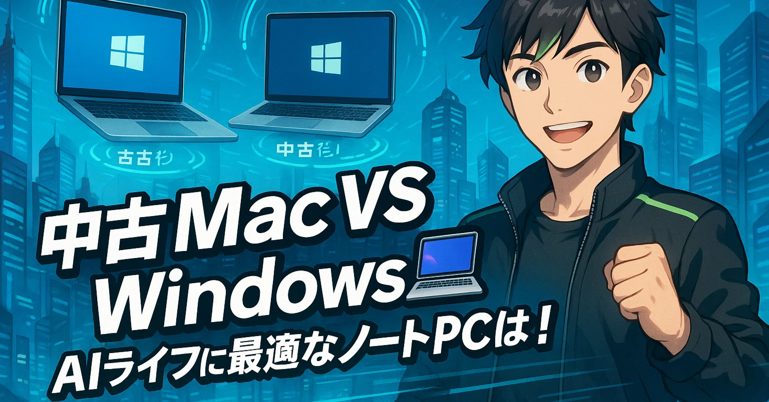 2025年版】中古Mac VS Windows💻 AIライフに最適なノートPCは！【予算