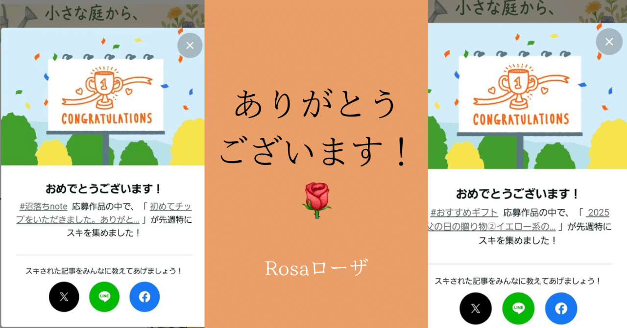 RISA様ありがとうございます Congratulationsが届きました！ありがとうございます🌹 1｜Rosa