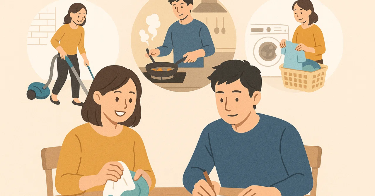 共働き夫婦の家事分担、どうしてる?うまくいく3つの実例とその秘訣|つっきー