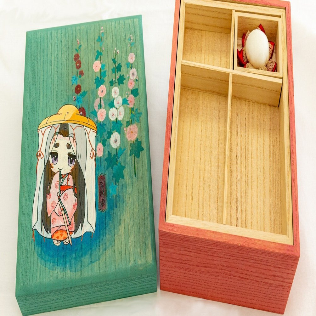 河東地域イメージキャラクターの「皆鶴姫」をあしらった新たな伝統工芸