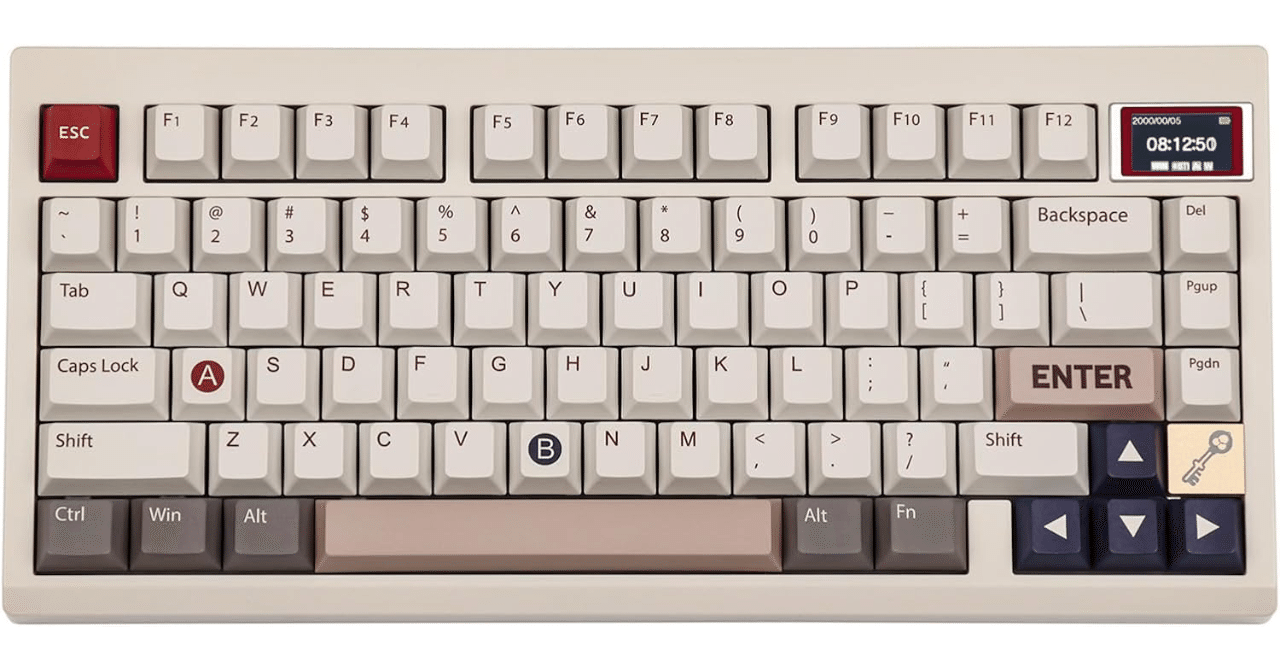 EPOMAKER TH80 PRO V2 ワイヤレス ゲーミングキーボード Retro White