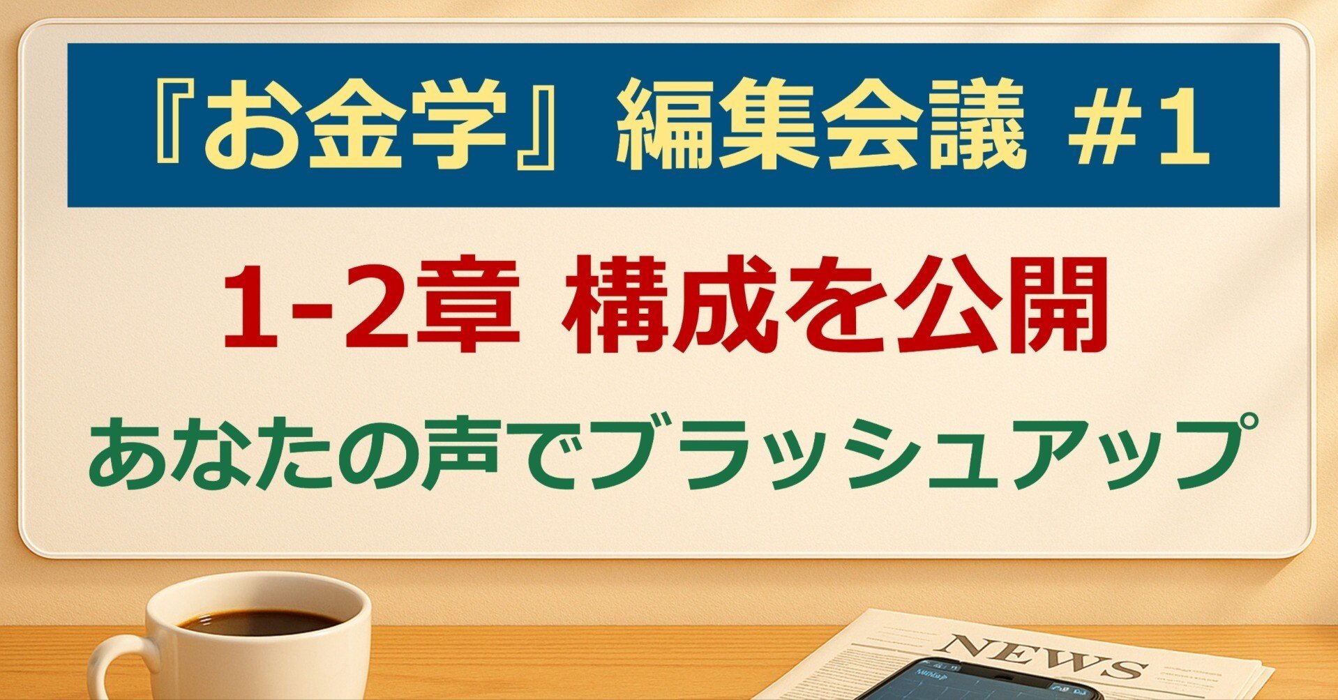 お金学」会議① 1-2章の構成を公開｜後藤達也