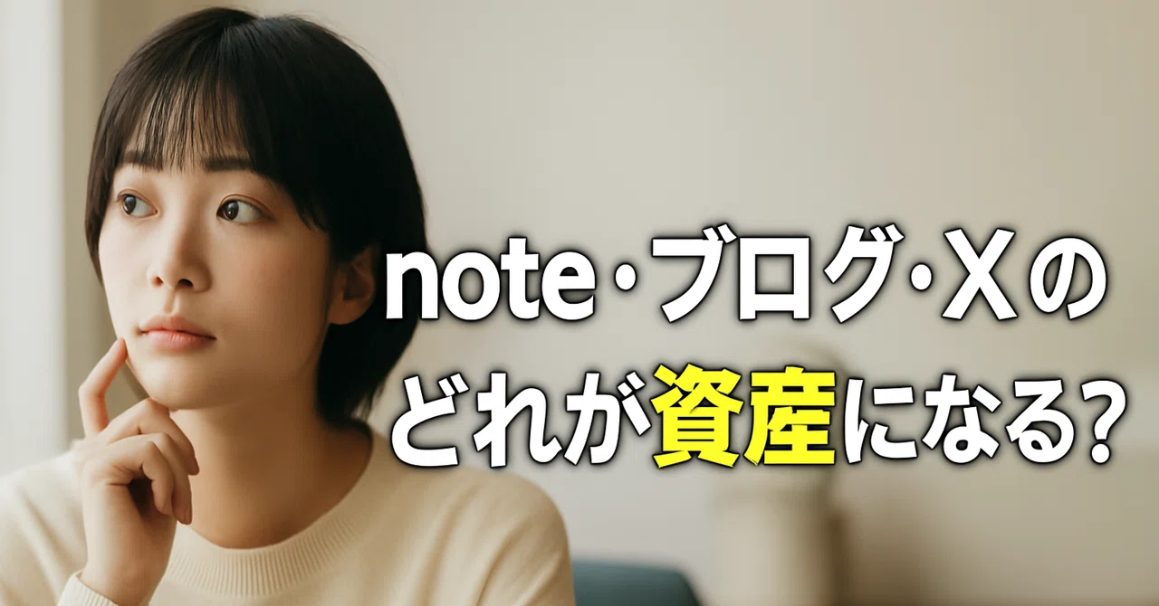 note・ブログ・X…どれが資産になる？プラットフォーム比較｜ヒツジ｜メディア資産構築家