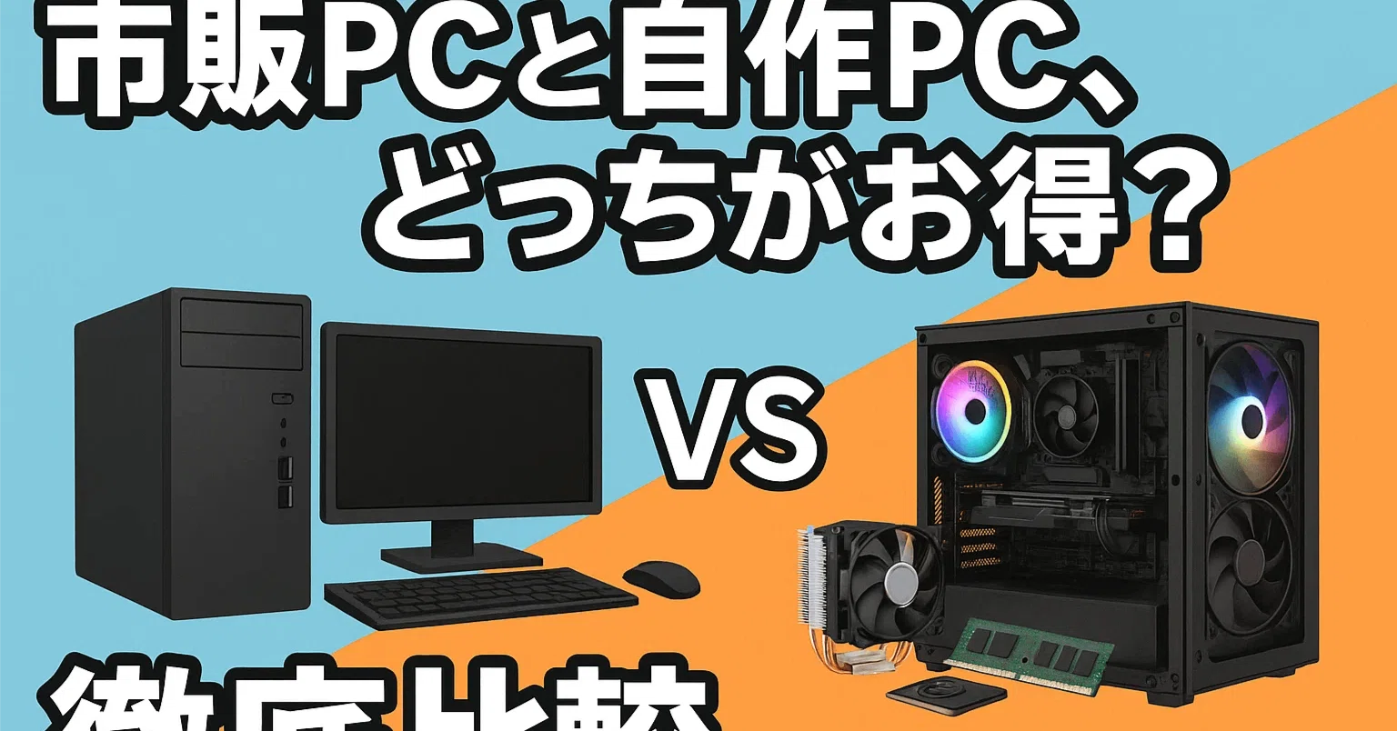 市販PCと自作PC、どっちがお得？徹底比較｜PCラボCOZY PC作成代行