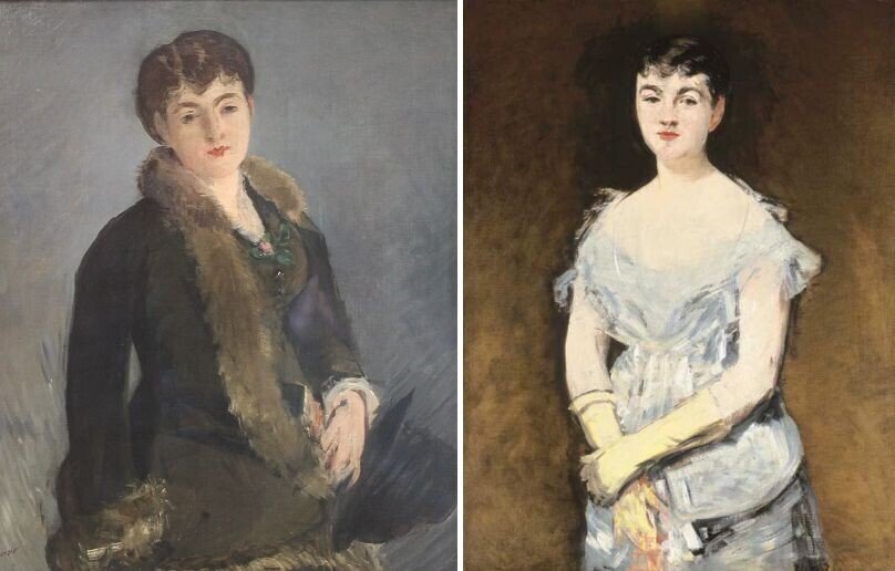 マネは、ルノワールと親しかったシャルパンティエ夫人の妹、イザベル