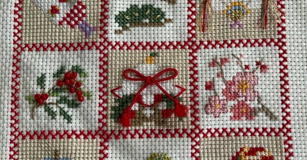アメリカ　HAED社　25カウントクロスステッチ刺繍完成品 25カウントの布でクロスステッチ｜エタミンとルガナの違いは