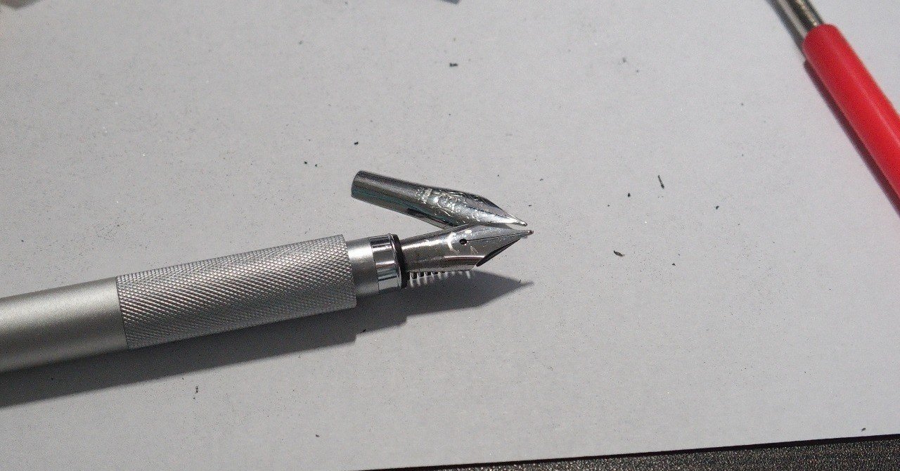 無印丸軸万年筆のペン先交換やったよって話 アオスズメ Note 無印丸軸万年筆のペン先交換やったよって話 アオスズメ Note